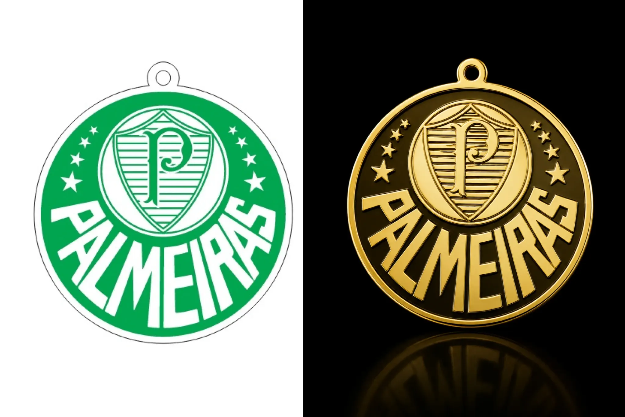 Modelo de pingente do Palmeiras