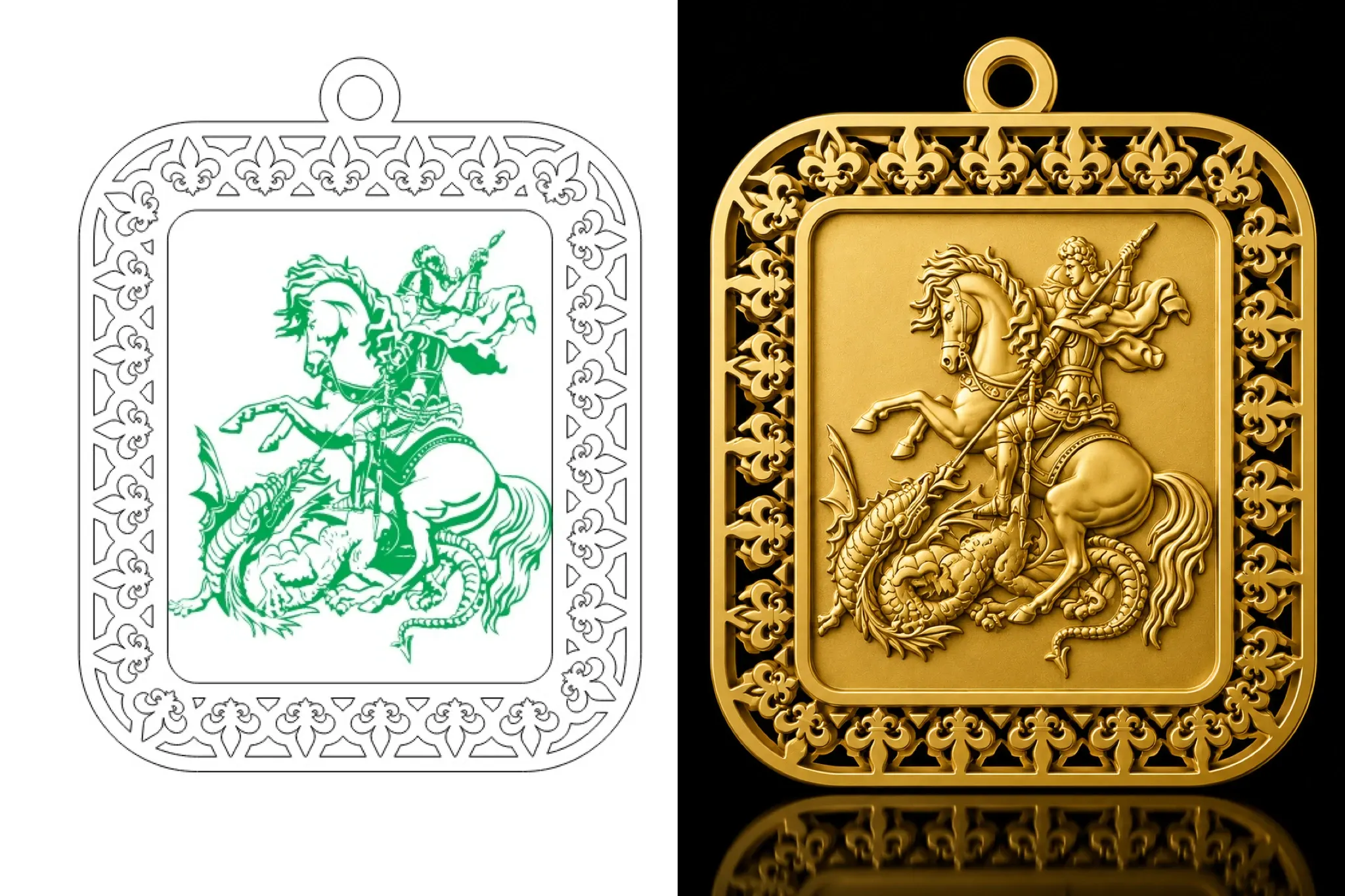 Modelo religioso de São Jorge