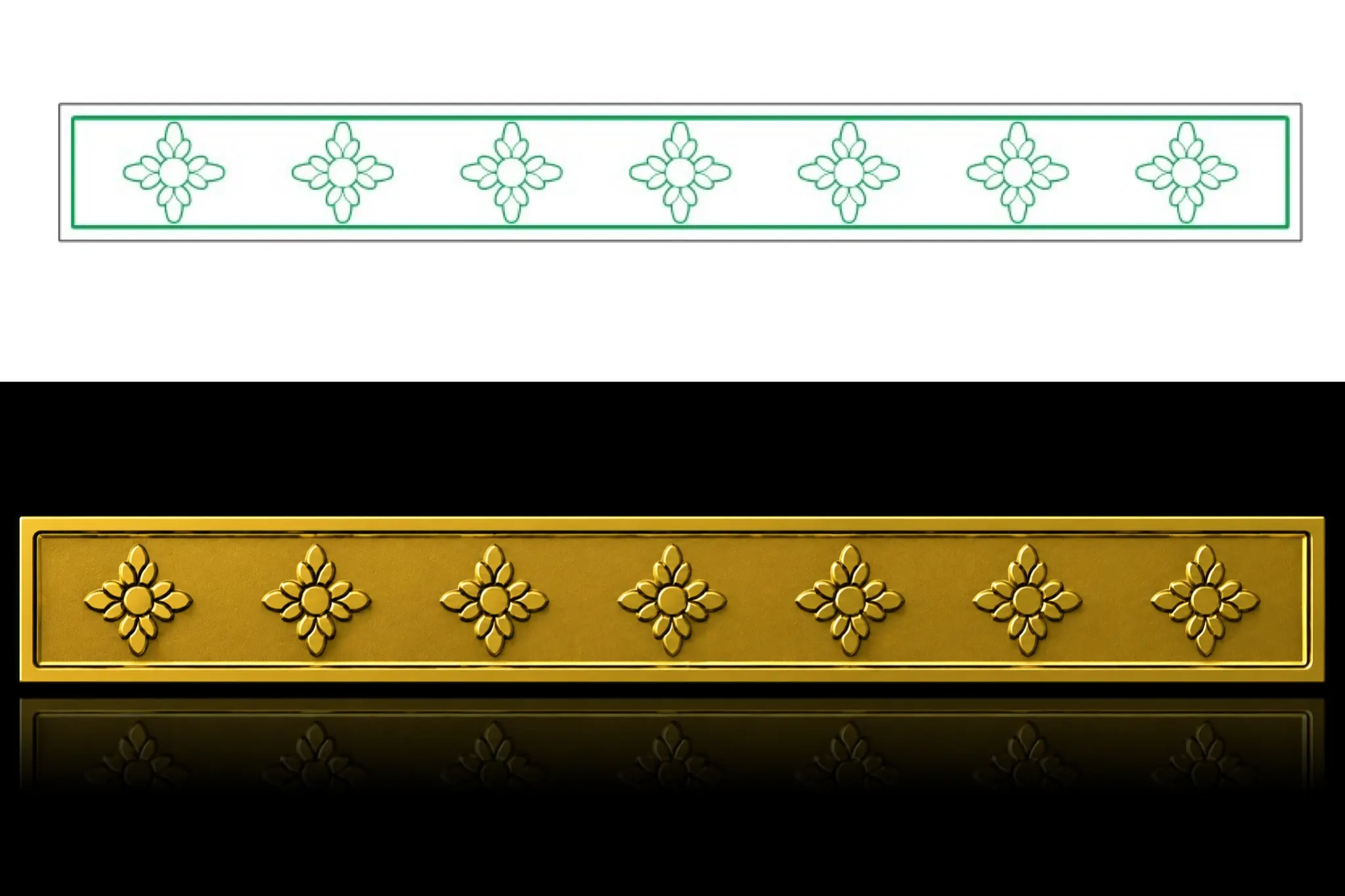Modelo de anel com flores